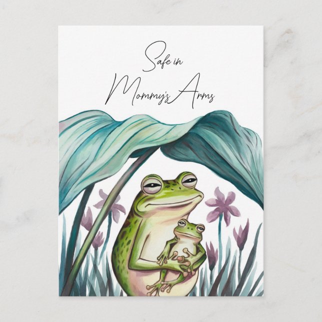 Safe in Mummy's Arms Postcard (Front)