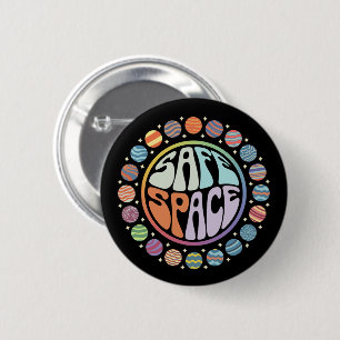 Safe Space LGBTQ Friendly Pride Support Proud Ally 6 Cm Round Badge