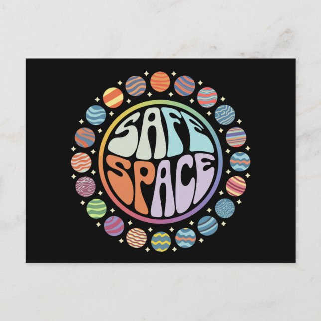 Safe Space LGBTQ Friendly Pride Support Proud Ally Postcard (Front)