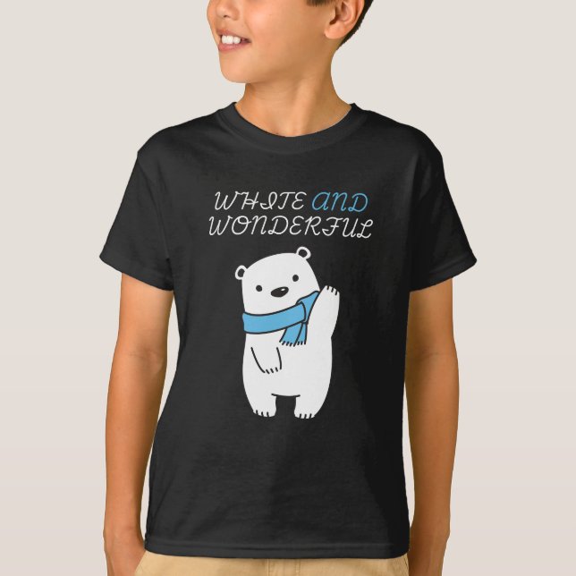 SAFE THE POLAR BEARS\CUTE AND WHITE POLAR BEAR T-Shirt (Front)