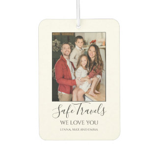 Safe Travels Dad Gift Custom Photo Car Car Air Freshener