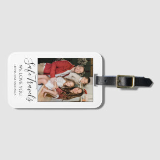 Safe Travels Dad Gift Custom Photo Car Luggage Tag