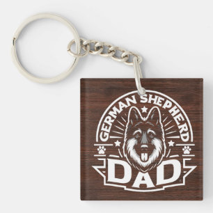 Safeguarding German Shepherd Dog Dad Proud Journey Key Ring
