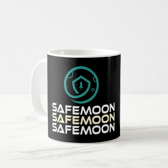 SAFEMOON CRYPTOCURRENCY : NEW PEOPLES CRYPTO  COFFEE MUG (Front Left)