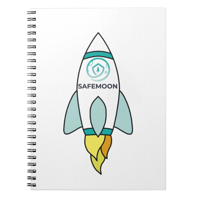 Safemoon To The Moon Rocket Notebook (Front)