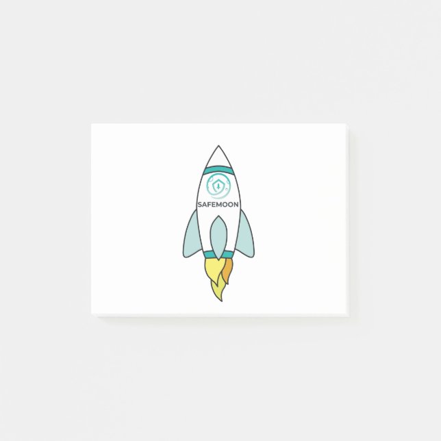 Safemoon To The Moon Rocket Post-it Notes (Front)