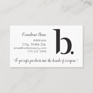 Safer Beauty Business Card