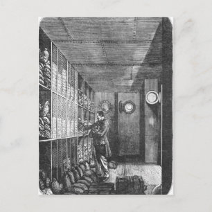 Safes at the Bank of France in Paris, 1897 Postcard