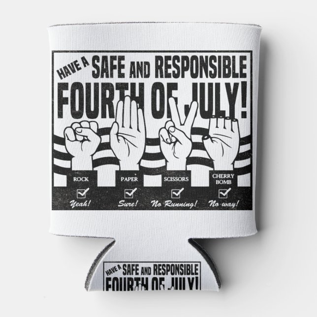 Safety 4th Parody Can Cooler (Front)