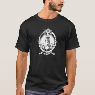Safety Beacon Skull Coast  Shore Lighthouse T-Shirt