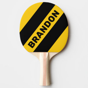 Safety Bee Nostalgic Bold Stripes with Name Ping Pong Paddle