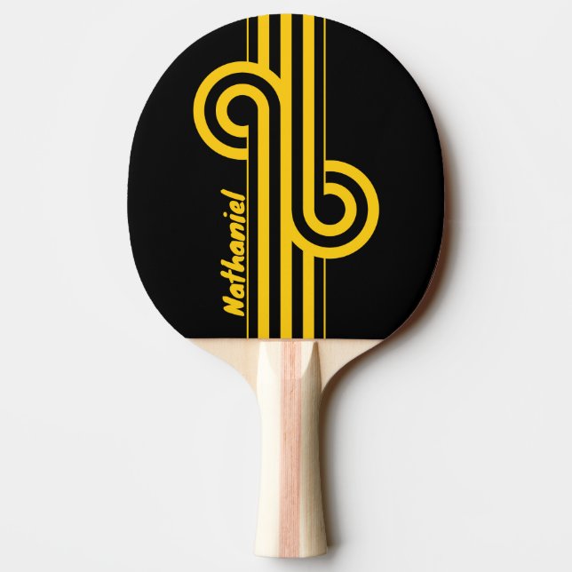 Safety Bee Nostalgic Stripe Loop with Name Ping Pong Paddle (Back)