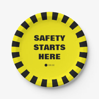 Safety Department Office Party Round Paper Plate