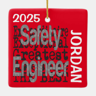 Safety Engineer Extraordinaire CUSTOM Ceramic Ornament
