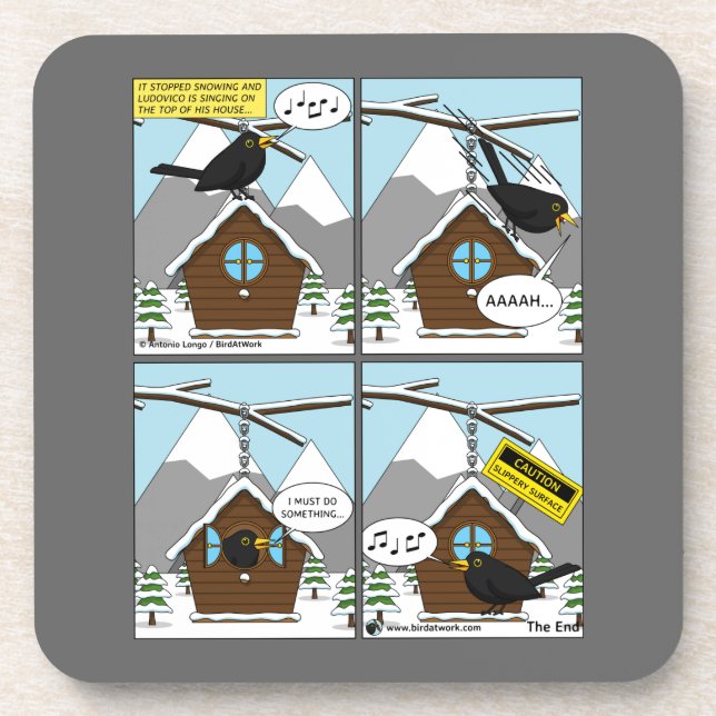 Safety First Comic Coaster (Front)