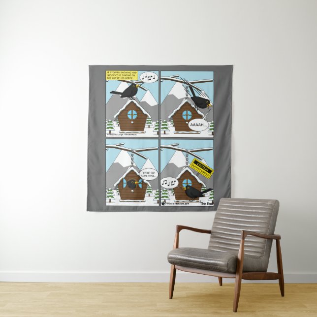 Safety First Comic Tapestry (In Situ)
