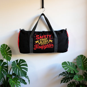 Safety First Sleep With A Firefighter Duffle Bag