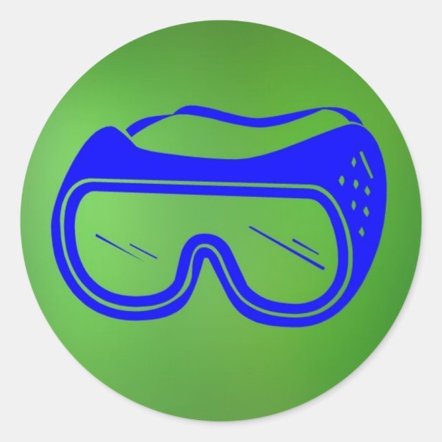 Safety Goggles ©AH2010 Classic Round Sticker (Front)