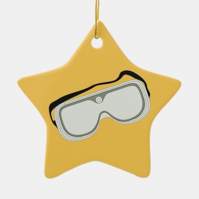 Safety Goggles Ceramic Ornament (Front)