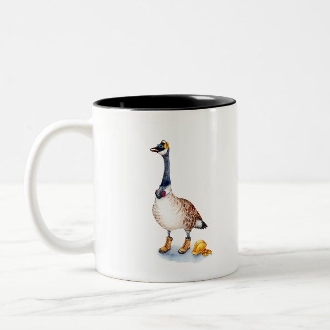 Safety Goose Two-Tone Coffee Mug (Left)