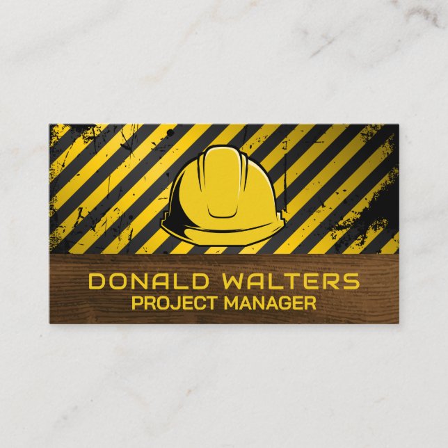 Safety Helmet | Construction Business Card (Front)