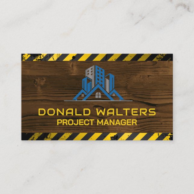 Safety Helmet | Construction | Real Estate Business Card (Front)