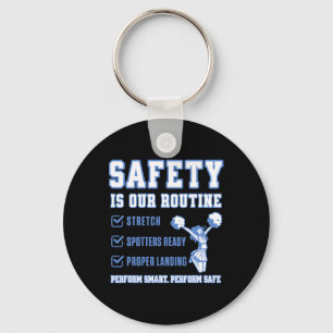 Safety Is Our Routine - Cheerleading Injury Preven Key Ring