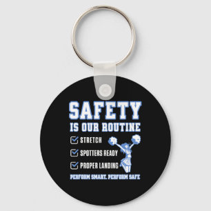 Safety Is Our Routine - Cheerleading Injury Preven Key Ring