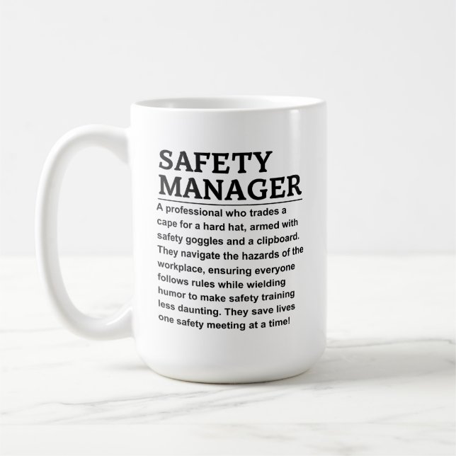 Safety manager coffee mug (Left)