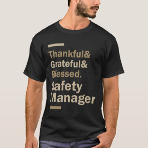 Safety Manager Gift Funny Job Title Profession T-Shirt