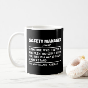 Safety Manager Noun Retired Worker Funny Coffee Mug