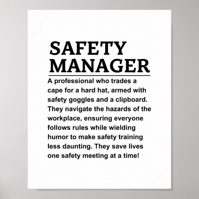 Safety manager poster (Front)