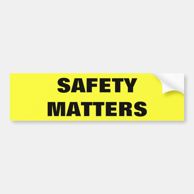 Safety Matters Company Bumper Sticker (Front)