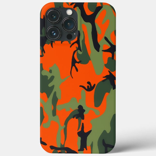Safety Orange and Green Camo Case-Mate iPhone Case (Back)