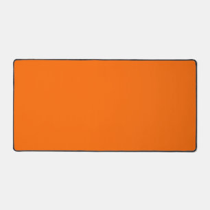 Safety Orange Colour Simple Monochrome Plain Orang Desk Mat
