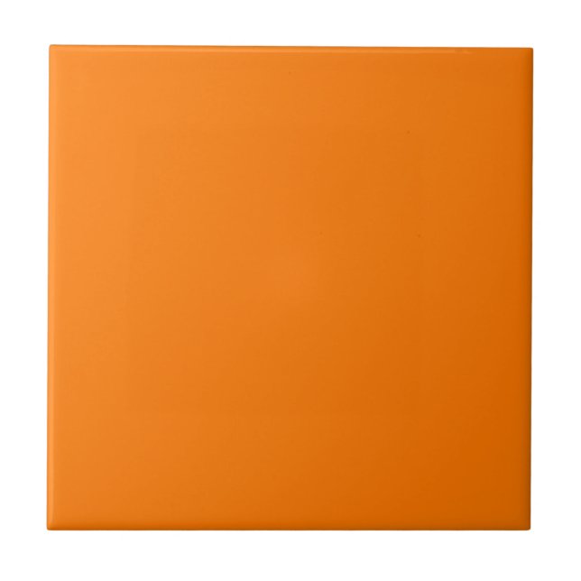 Safety Orange Solid Colour Ceramic Tile (Front)