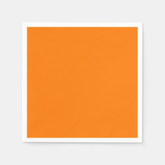 Safety Orange Solid Colour Napkin (Front)