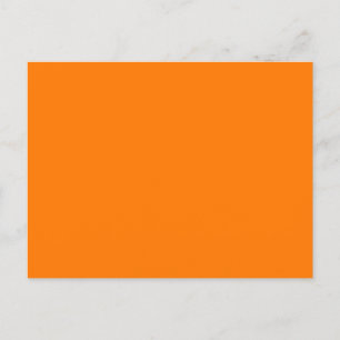 Safety Orange Solid Colour Postcard