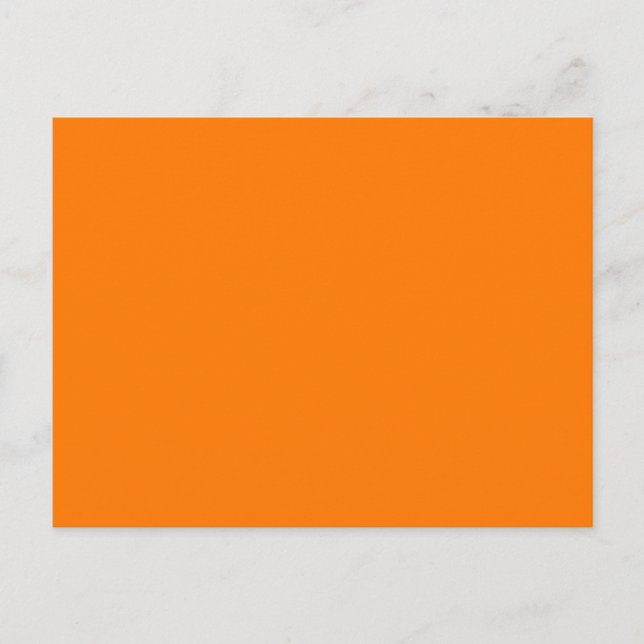 Safety Orange Solid Colour Postcard (Front)