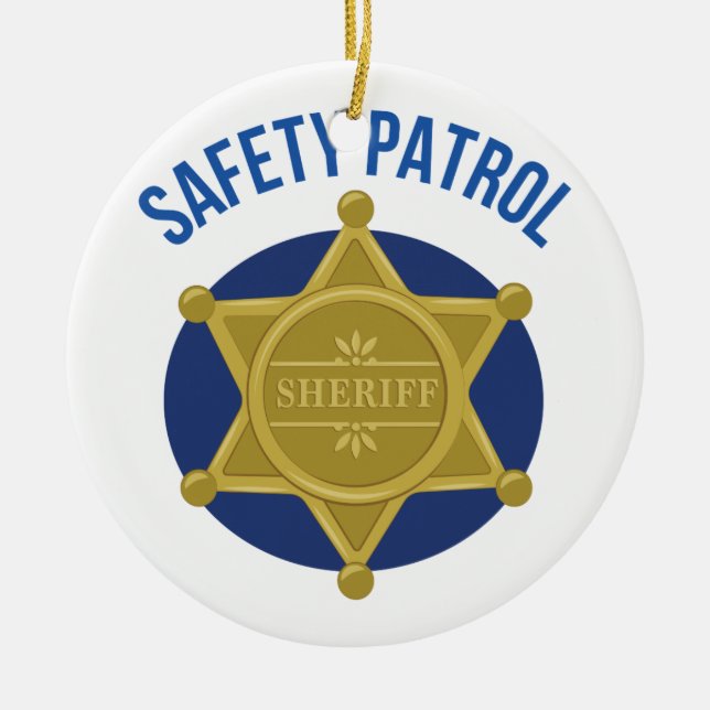 Safety Patrol Ceramic Ornament (Front)