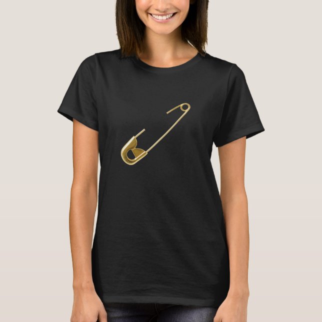 Safety Pin Design T-Shirt (Front)