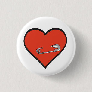 safety pin heart button