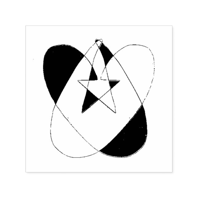 Safety Pin Heart Sigil Good Luck Self-inking Stamp (Design)