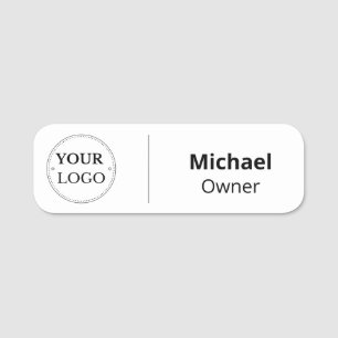 Safety Pin Name Tag or Magnetic with Custom Logo