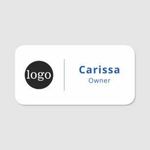Safety Pin Name Tag or Magnetic with Custom Logo