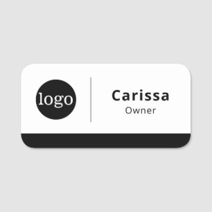 Safety Pin Name Tag or Magnetic with Custom Logo