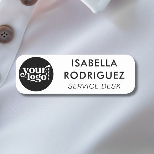 Safety Pin or Magnetic Name Tag with Custom Logo