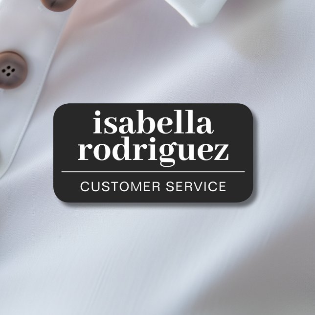 Safety Pin or Magnetic Small Business Employee Job Name Tag (Magnetic Small Business Employee Job Title Name Tag)