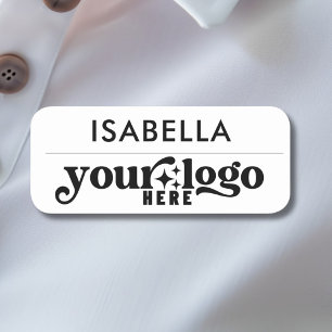 Safety Pin or Magnetic Small Business Employee  Name Tag