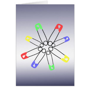 Safety Pin Red Blue Green Rainbow Solidarity